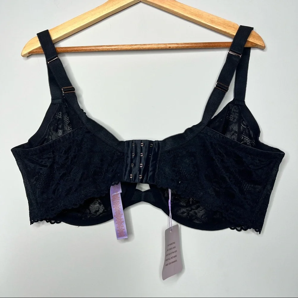 NWT Savage X Fenty Black Lace Bra - Picture 4 of 6
